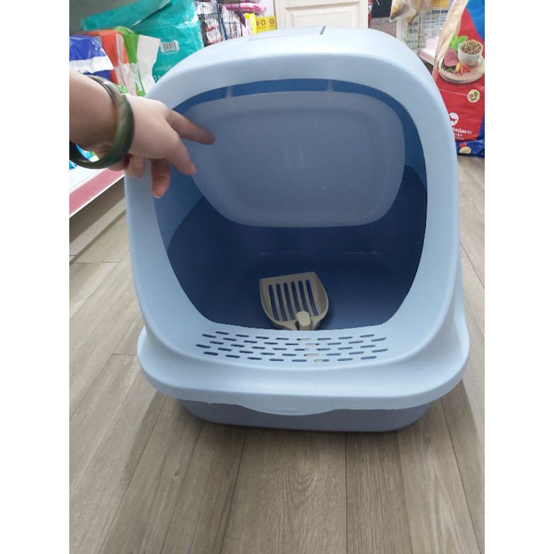 nhà vệ sinh cho mèo cỡ lớn M290 có nắp đậy (kèm Xẻng)