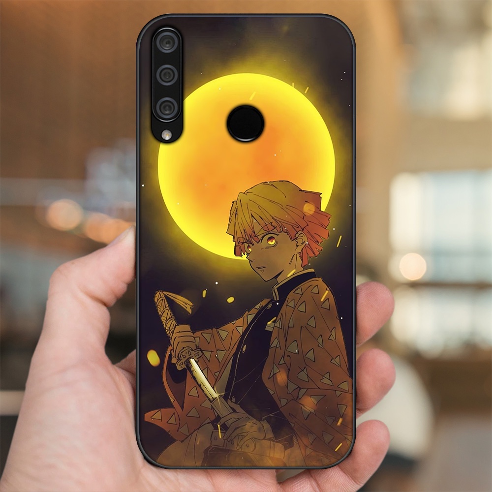 Ốp lưng Huawei Y6P viền đen in hình Zenitsu Kimetsu no Yaiba