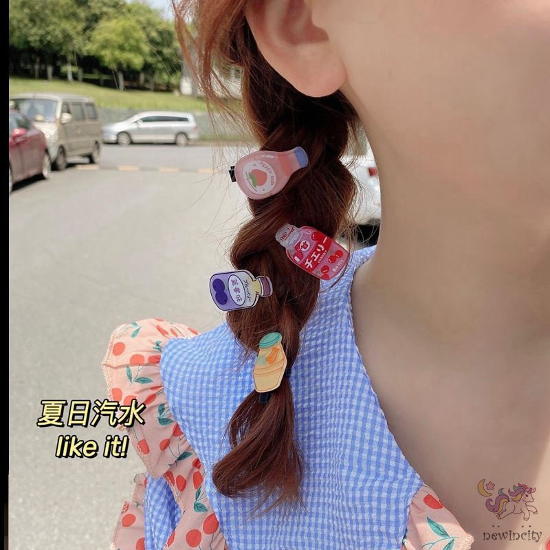 Set 10 kẹp tóc acrylic phong cách Hàn Quốc dễ thương dành cho bé gái