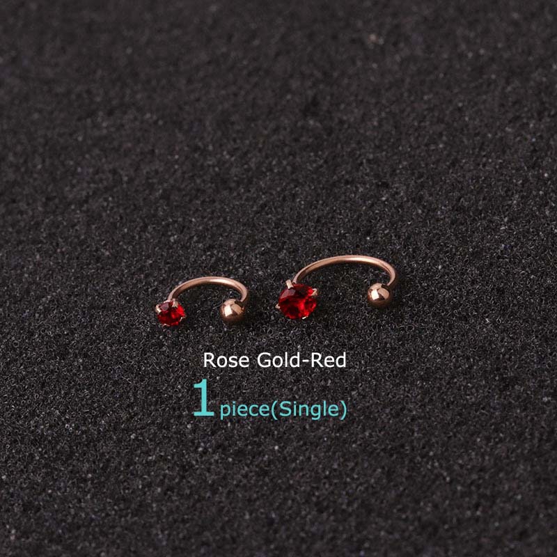 Khuyên Tai Hình Móng Ngựa Độc Đáo Bằng Thép Không Gỉ 20g