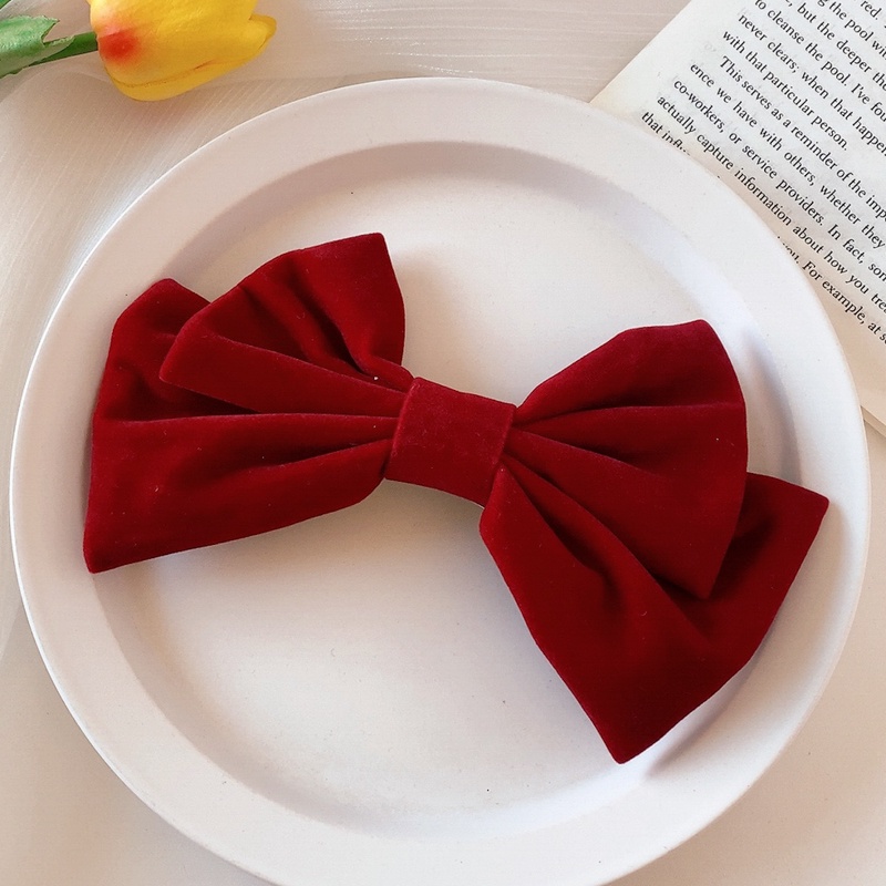 Dây buộc tóc nơ vải nhung phong cách Hàn Quốc thời trang tinh tế dành cho nữ