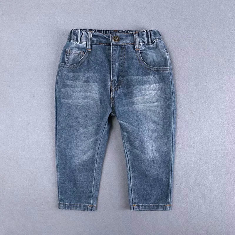 Set Áo Sơ Mi Ca Rô Dài Tay Cổ Bẻ + Quần Jeans Dài Thời Trang Cho Bé Trai