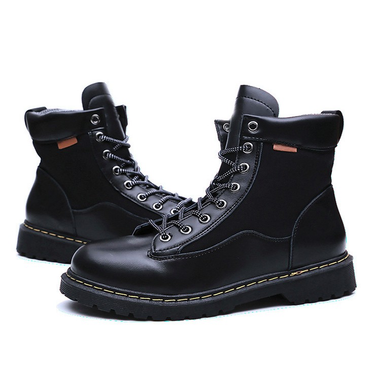 Giày boot nam cao cổ tăng 7cm chiều cao( Tặng 1 lót giày tăng chiều cao) Đế cao su mũi cao khỏe, phong cách Bụi Bặm