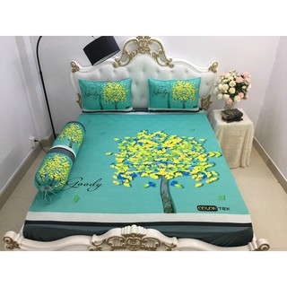 Drap thun ý 5D   mát lạnh- Drap Giường cấp