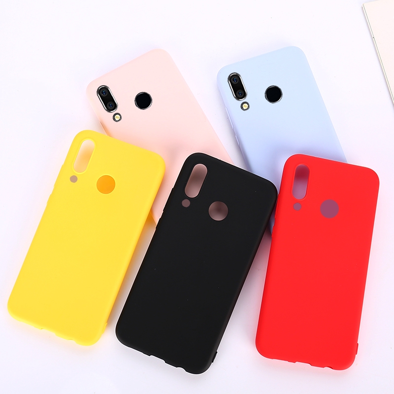 Ốp dẻo TPU màu trơn thời trang cho Samsung Galaxy M30 A30 A40 A70