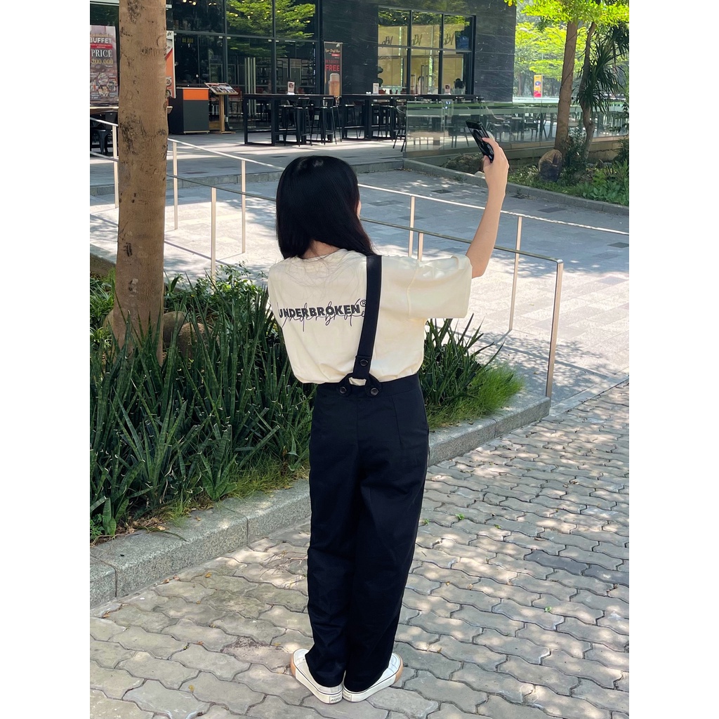 Quần Yếm Kaki BEE Phong Cách Ulzzang - Tuni Store