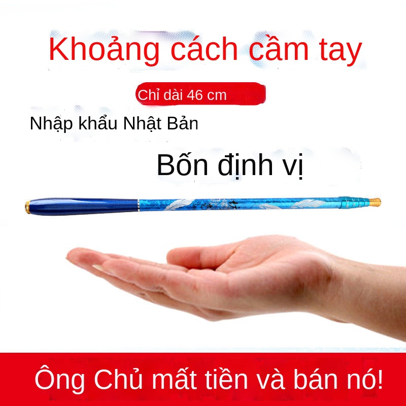 ECần câu cá siêu ngắn nhập khẩu Nhật Bản bỏ túi mini bốn định vị tay carbon cứng 28 điều chỉnh đoạn bộ dòng