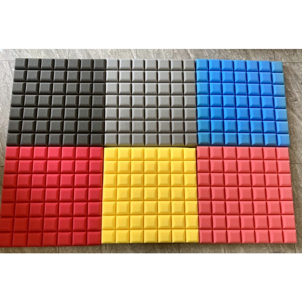 Tấm Mút Tiêu Âm, Cách Âm Ô Vuông 3D (49 Ô) Mini 50X50Cm