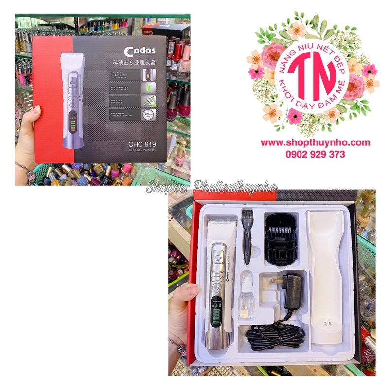 [HÀNG LOẠI 1] Máy tông đơ cắt tóc không dây Codos CHC-919 dụng cụ chuyên dụng làm tóc chuyên nghiệp