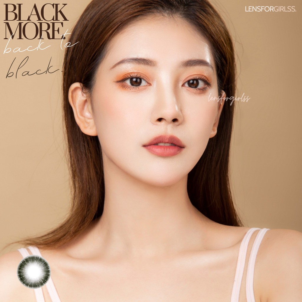 Kính áp tròng đen tự nhiên Black More - Black to black (Korea) | Hạn sử dụng 6 tháng | Lens cận