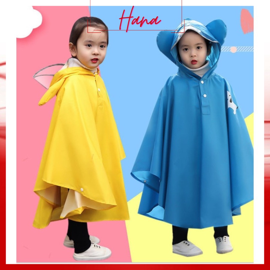 💕 Áo mưa cho bé 3-12 tuổi cánh dơi chất liệu tafta cao cấp cực kỳ dày dặn và bền, áo mưa trẻ em 💕