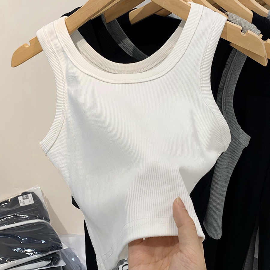 SUXI Áo Ba Lỗ Màu Sắc Đơn Giản Thời Trang Mùa Hè Cho Nữ