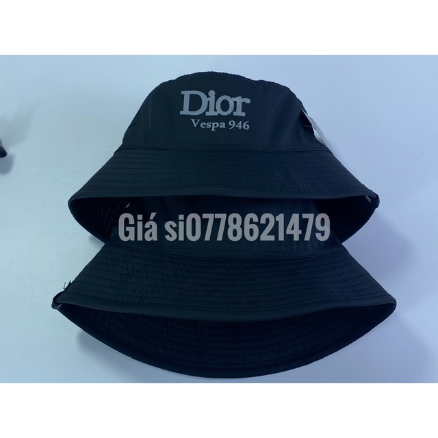 mũ bucket vải dù 2 lớp - nón vành ép chữ nổi cá tính thời trang nữ