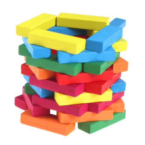 Bộ rút gỗ 54 thanh màu size to cỡ lớn