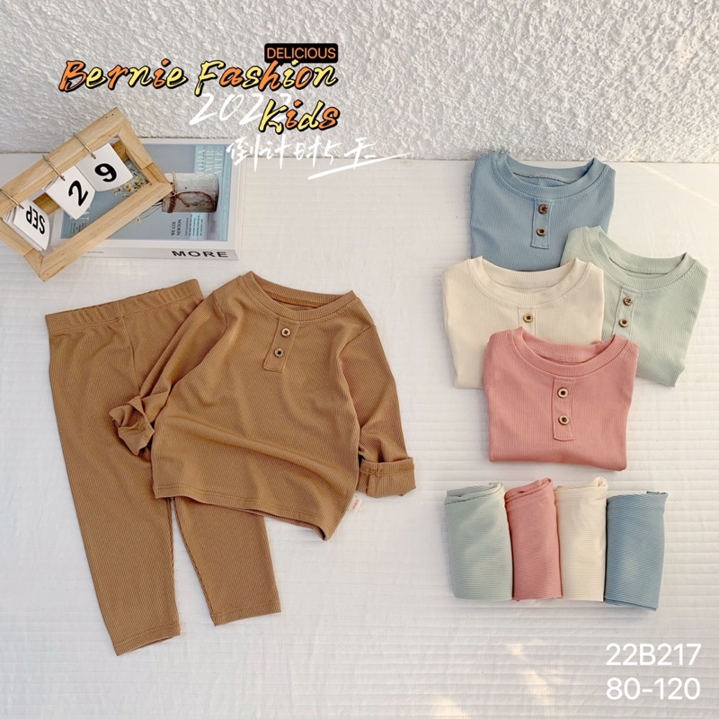 Bộ thun tăm lạnh Bernie cho bé từ 8-19kg-0523B045