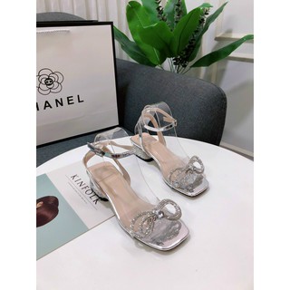 Sandal nơ đá gót 3P Sang chảnh