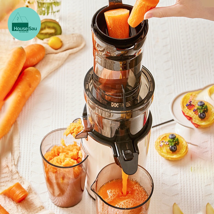 Máy ép hoa quả chậm, Máy ép trái cây cổ to BEAR YZJ-C02S5