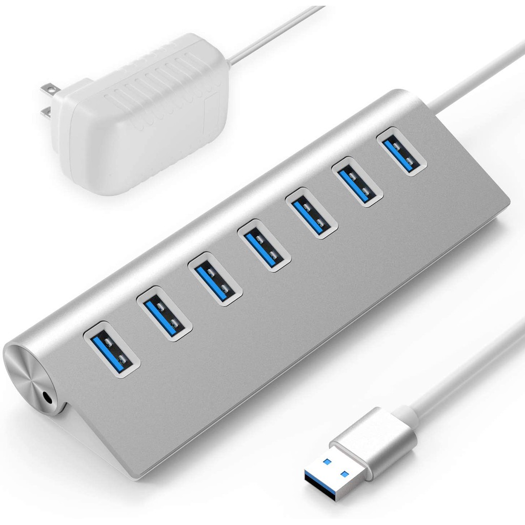 Hub Chia 7 Cổng Usb 3.0 5v / 4a 20w 4.9ft Cho Pc / Laptop