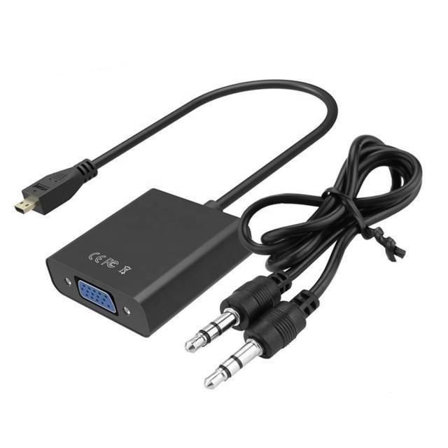 Cáp Micro HDMi To VGA + Audio - Cáp Chuyển Micro HDMI Sang VGA ( Màu Ngẫu Nhiên ).MHAA