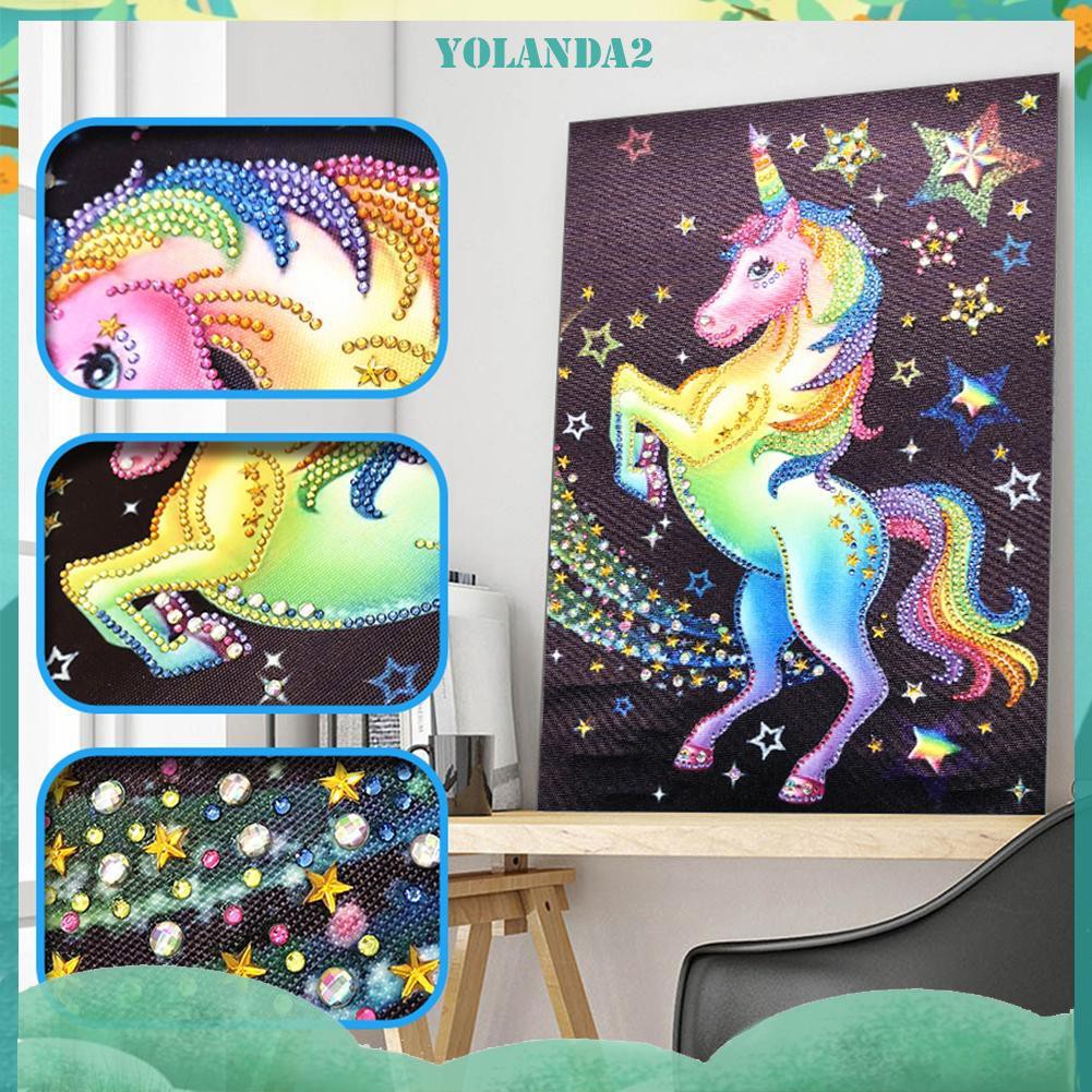 Bộ Tranh Đính Đá 5d Tự Làm Hình Chú Ngựa Độc Đáo