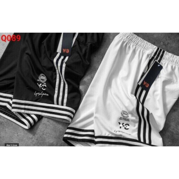 Quần Short Nam Thun Mè Co Giãn Form Dáng Thể Thao ⚡️ HÀNG RẺ ⚡️ Quân đùi mặc nhà phối sọc Y3 mỏng nhẹ