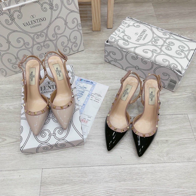 ☘️HÀNG FULL BOX CÓ SẴN☘️ Giày bít mũi viền đinh gót nhọn 9cm