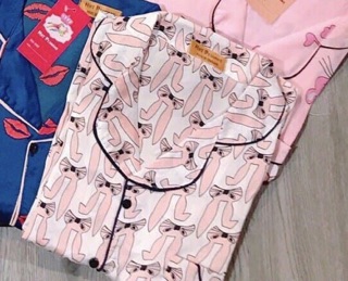 Bộ pizama lụa cộc
