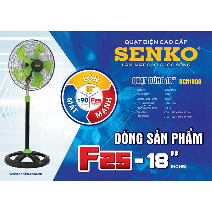 [Freeship 70K] Quạt đứng công nghiệp Senko DCN1806 DCN1808