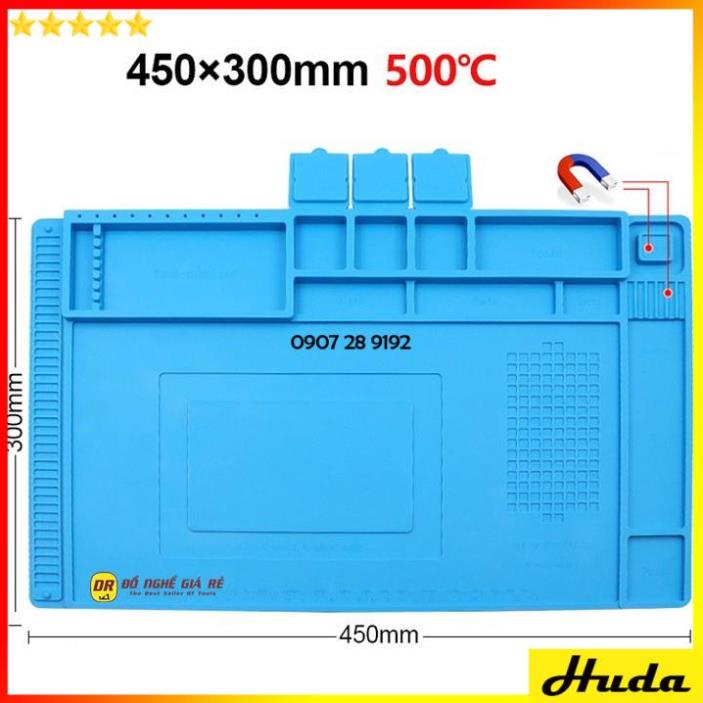 Tấm Lót Sửa Chữa Điện Thoại (Thảm Kỹ Thuật) Loại Lớn_ Dụng Cụ Cách Nhiệt Bằng Silicon Cho Mỏ Hàn Nhiệt Điện Tử