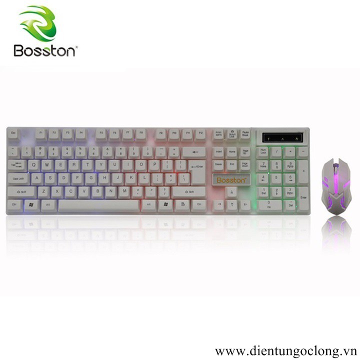 Combo Bàn Phím &amp; Chuột Có Dây Bosston 8310 Chuyên Game Chính Hãng