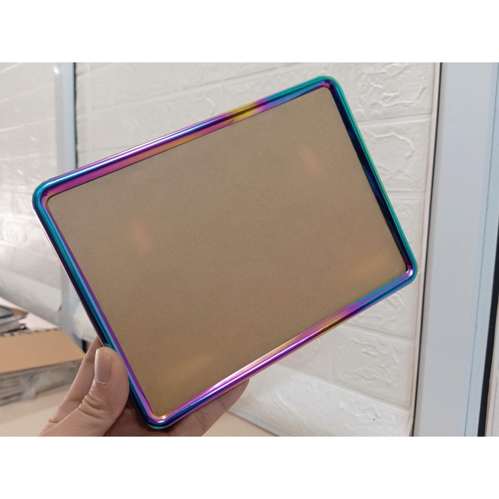 Khung biển số xe máy - viền titan 7 màu