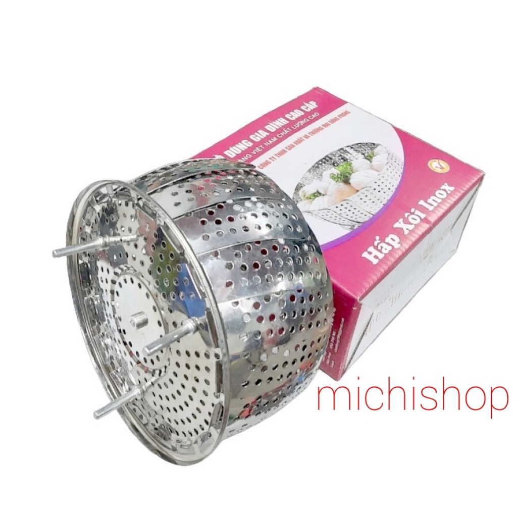 [Loại To Dầy] Vỉ Hấp Thực Phẩm Inox 304 Đa Năng Có Chân Đứng Hàng Dầy Dặn, Xửng Hấp, Rổ Hấp Xôi Xòe Gập Gọn - MS126