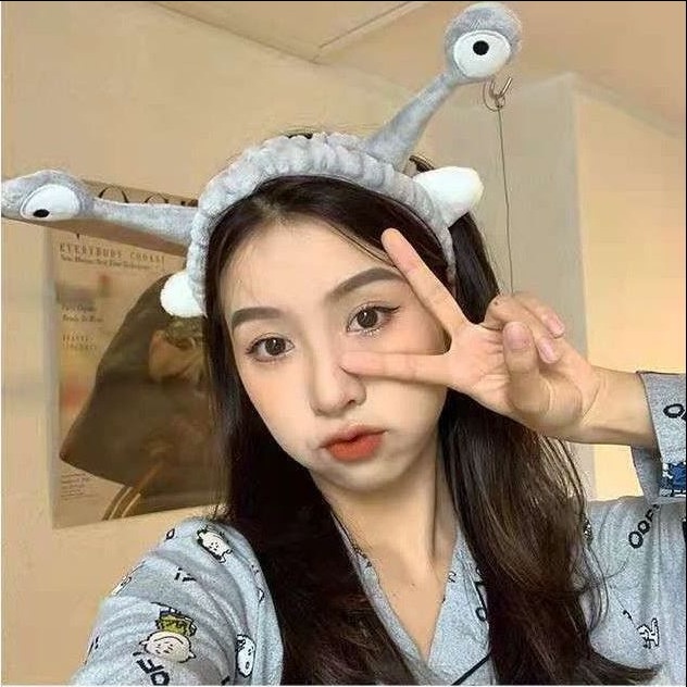 Băng đô hình ốc sên nhồi bông dễ thương phong cách Hàn Quốc