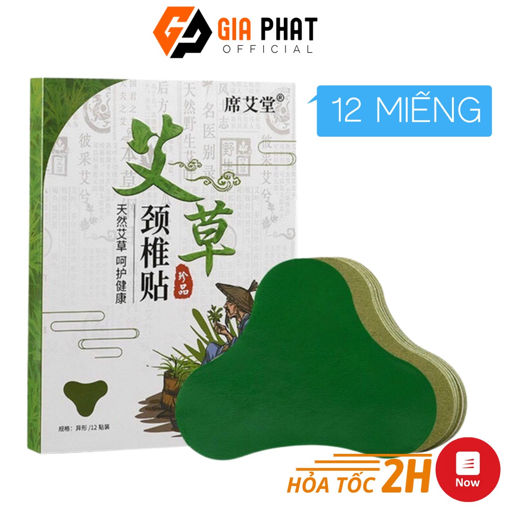 Hộp 12 Miếng Dán Vai Gáy Đông Y Thảo Dược, Giảm Đau Nhức Liên Tục 8-12 Tiếng