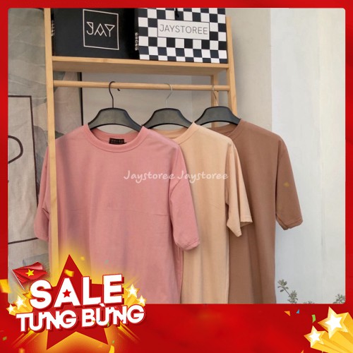 Áo thun trơn oversize HỒNG/TAN/NÂU ❤️/Nam nữ unisex/FREESHIP 50K - Hàng nhập khẩu
