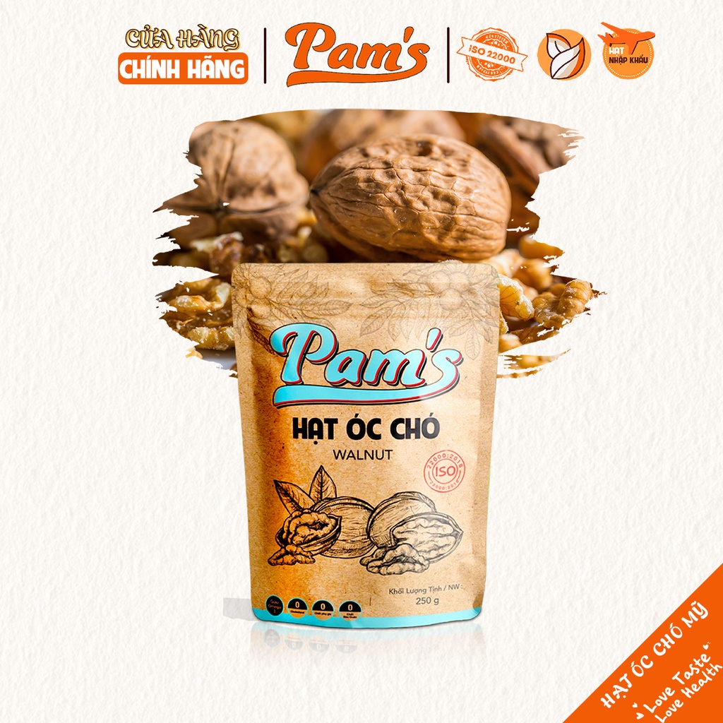 Hạt Óc Chó Nứt Vỏ Nhập Khẩu Mỹ Pams(250g/túi) - [Tặng Kèm Khui Hạt]Nhân Thơm Giòn, Dày Cơm