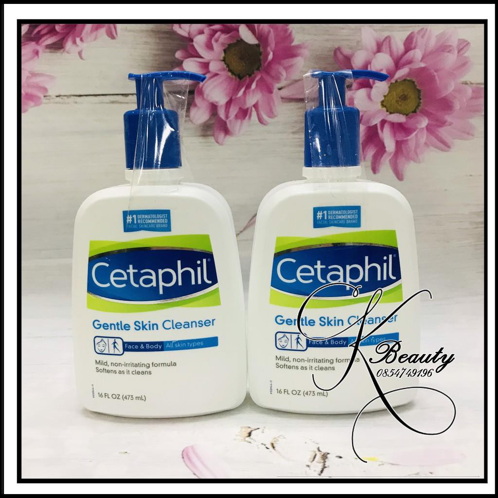 Sữa rửa mặt Cetaphil Gentle Skin Cleanser 473ml cho Mặt và Body mọi loại Da của Mỹ