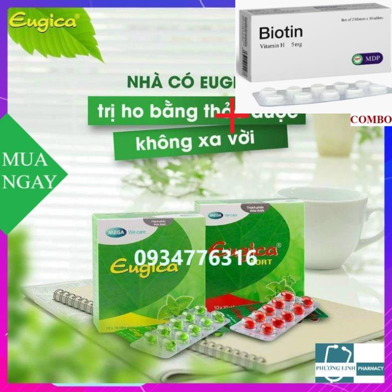 Combo Biotin 5mg+ Ho thảo dược Eugica