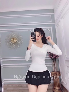 Áo lệch vai tay dài
