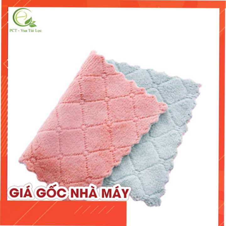 Khăn lau 2 mặt bằng vài bông cao cấp, thấm nước - VUA BAO BÌ