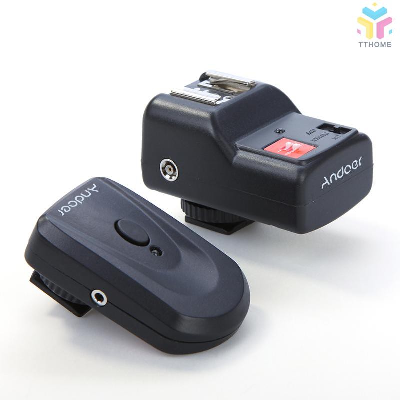 T&T Andoer 4 Channels Wireless Remote Speedlite Flash Trigger Universal for Canon Nikon Pentax Olympus PT-04GY