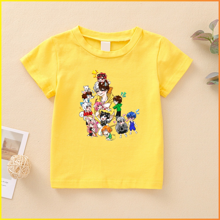 Áo Hero team màu vàng cực chất mini world cho bé trai bé gái