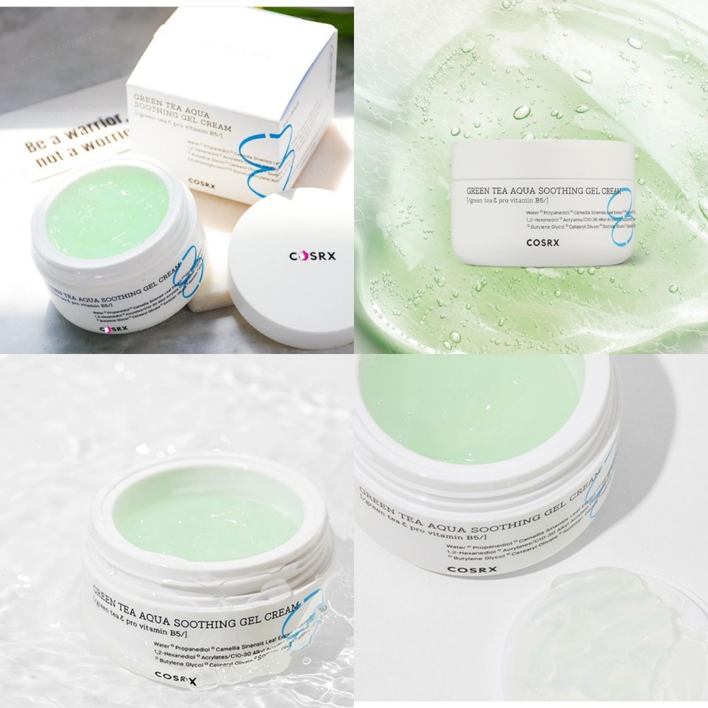 MBC Kem dưỡng ẩm và phục hồi với B5 COSRX GREEN TEA AQUA SOOTHING GEL/Moisture Power Enriched (Da dầu - khô) | BigBuy360 - bigbuy360.vn