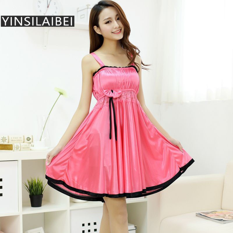 Đầm Ngủ Lụa Satin Sát Nách Plus Size Thời Trang Mùa Hè Cho Nữ