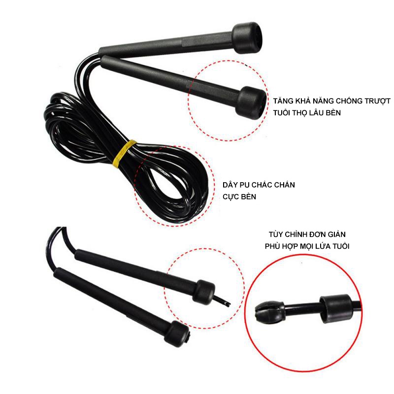 Dây Nhảy Tập Thể Dục Giảm Cân MixSport Chất Liệu PVC Siêu Bền Nhẹ Dành Cho Người Lớn Và Trẻ Em DTN01