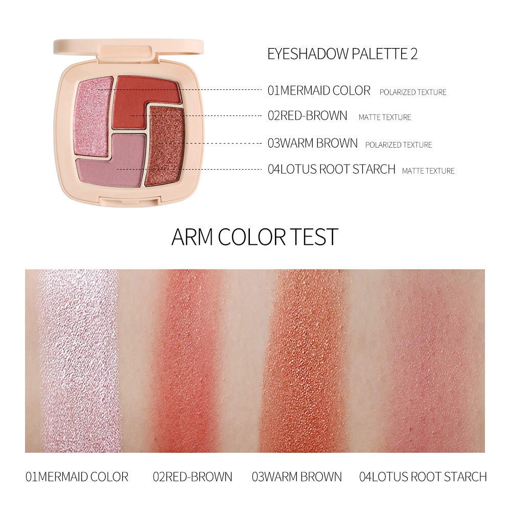 Bảng Phấn Mắt MAANGE Mini 4 Màu Không Thấm Nước 21g | BigBuy360 - bigbuy360.vn