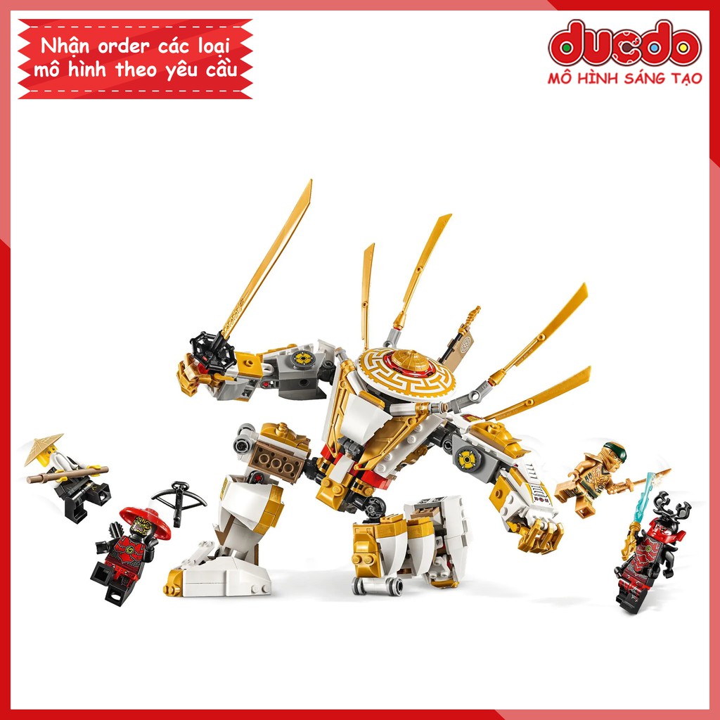 LARI 11492 Lắp ghép Ninjago siêu robot Golden Mech - Đồ chơi Xếp hình Mô hình Ninja 71702 Bela