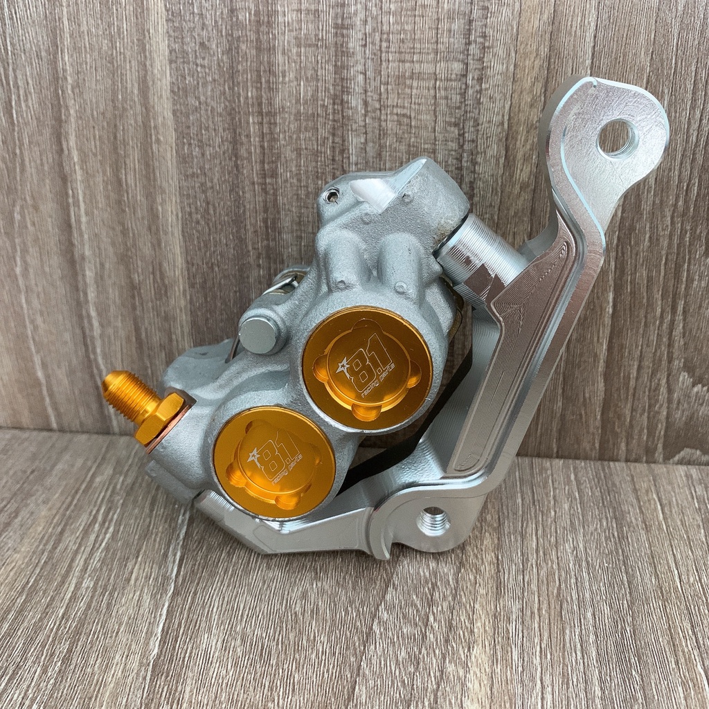 COMBO SIÊU ĐỈNH - Heo Dầu 8.1 Racing 4piston đối xứng kèm Pát CNC Pát Trước Wave100 Wave ZX Future Neo đi đĩa size 220mm