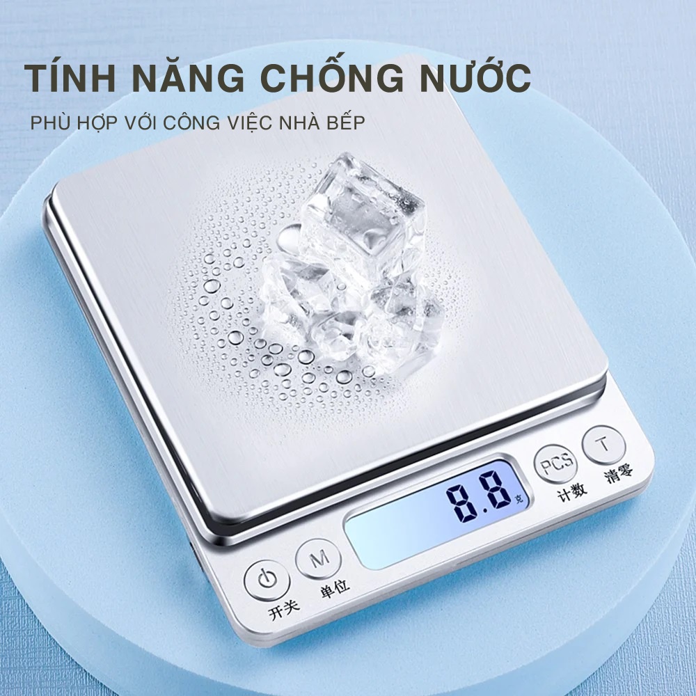 Cân điện tử  tiểu li mini loại 3kg, nhỏ gọn, chính xác, màn hình LCD , phù hợp làm bếp, cân trang sức, Giadungbpm