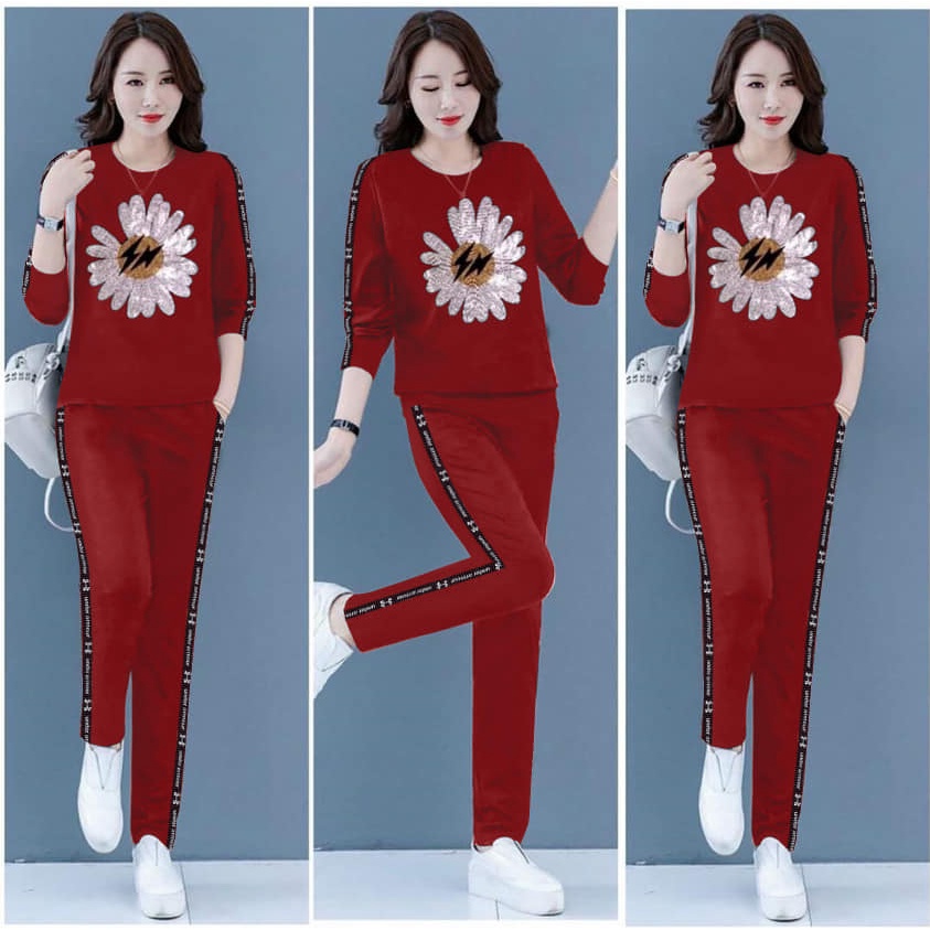 Set Bộ Tay Dài Hoa In Nhũ(40~70kg)- Hàng Y Hình